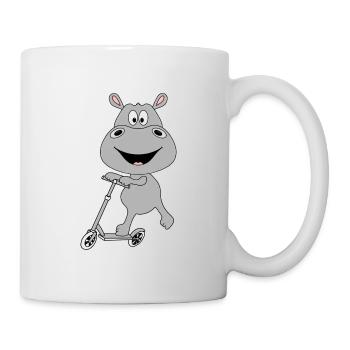 NILPFERD - HIPPO - FLUSSPFERD - ROLLER - TIER - Tasse - Weiß - Rechts