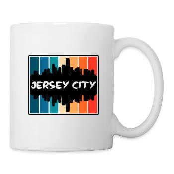 Jersey City New Jersey États-Unis Skyline Silhouette - Mug blanc - blanc - Droite