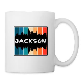 Jackson Mississippi Usa Skyline Silhouette Travel - Mug - white - Right