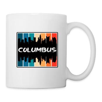 Columbus Ohio États-Unis Skyline Silhouette Travel Souven - Mug blanc - blanc - Droite