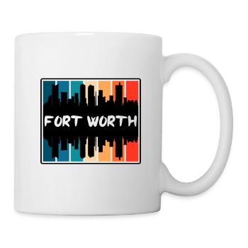 Fort Worth Texas Usa Skyline Silhouette Travel Sou - Mug - white - Right