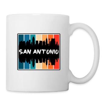 San Antonio Texas Usa Skyline Silhouette Travel So - Mug - white - Right
