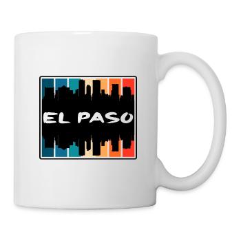 El Paso Texas Usa Skyline Silhouette Travel Souven - Tasse - Weiß - Rechts