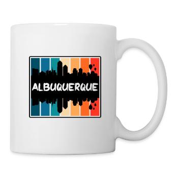 Albuquerque New Mexico Usa Skyline Silhouette Trav - Tasse - Weiß - Rechts