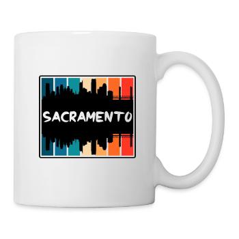 Sacramento Californie États-Unis Skyline Silhouette Trave - Mug blanc - blanc - Droite