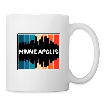 Minneapolis Minnesota Usa Skyline Silhouette Trave - Mug - white - Right