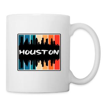 Houston Texas États-Unis Skyline Silhouette Travel Souven - Mug blanc - blanc - Droite