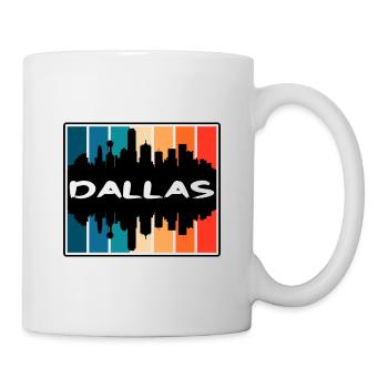 Dallas Texas Usa Skyline Silhouette Travel Souveni - Mug - white - Right