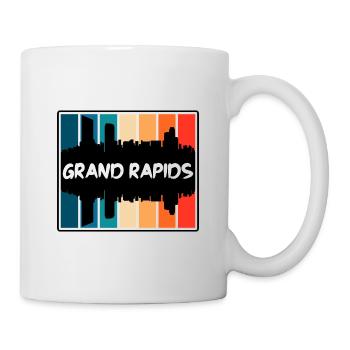 Grand Rapids Michigan États-Unis Skyline Silhouette Trave - Mug blanc - blanc - Droite