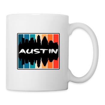 Austin Texas États-Unis Skyline Silhouette Voyage Souveni - Mug blanc - blanc - Droite