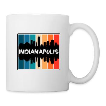 Indianapolis Indiana USA Skyline Silhouette Reisen - Tasse - Weiß - Rechts