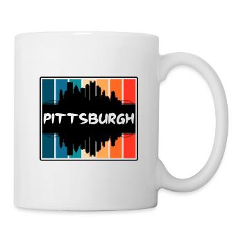 Pittsburgh Pennsylvanie États-Unis Skyline Silhouette Tra - Mug blanc - blanc - Droite