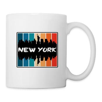 New York New York Usa Skyline Silhouette Travel So - Tasse - Weiß - Rechts