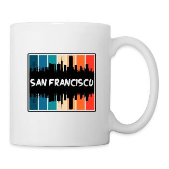 San Francisco Californie États-Unis Skyline Silhouette Tr - Mug blanc - blanc - Droite