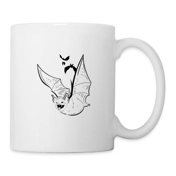 Halloween Fledermäuse - Tasse - Weiß - Rechts
