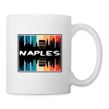 Naples Italy Skyline Silhouette Travel Souvenir - Mug - white - Right