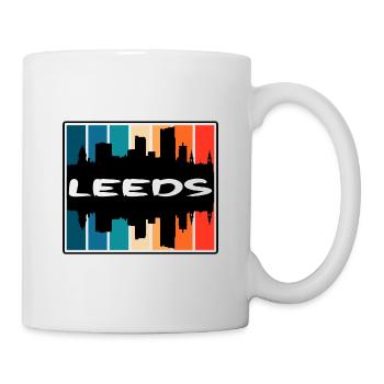 Leeds England Skyline Silhouette Travel Souvenir - Mug - white - Right