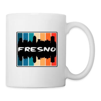 Fresno California Usa Skyline Silhouette Travel So - Mug - white - Right