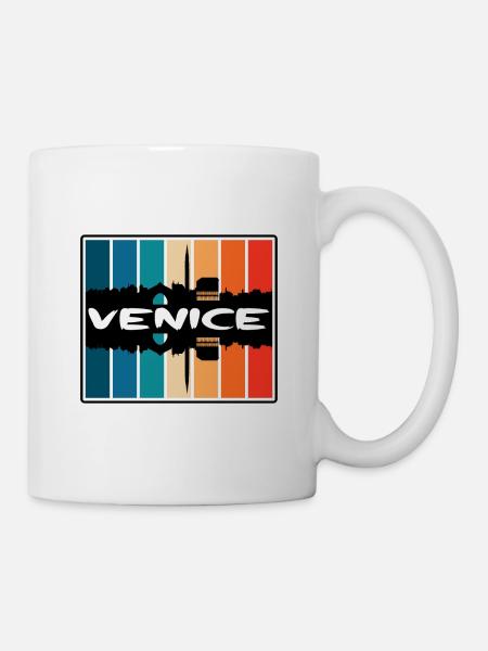 Venice Italy Skyline Silhouette Travel Souvenir - Mug - white