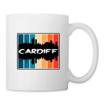 Cardiff Wales Skyline Silhouette Reisesouvenir - Tasse - Weiß - Rechts