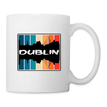 Dublin Irlande Skyline Silhouette Souvenir de voyage - Mug blanc - blanc - Droite