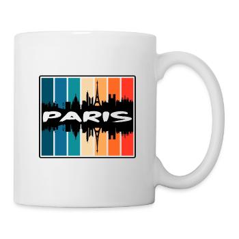 Paris France Skyline Silhouette Travel Souvenir - Mug - white - Right