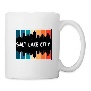 Salt Lake City Utah États-Unis Skyline Silhouette Voyage - Mug blanc - blanc - Droite