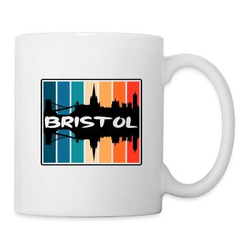 Bristol England Skyline Silhouette Travel Souvenir - Mug - white - Right