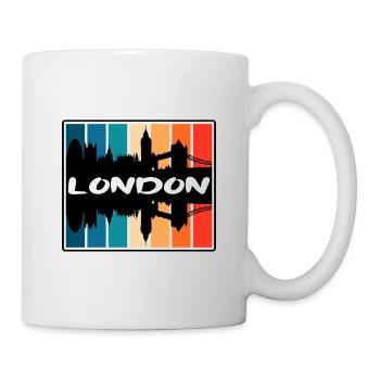 Londres Angleterre Skyline Silhouette Voyage Souvenir - Mug blanc - blanc - Droite