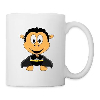 SCHWARZES SCHAF - SUPERHELD - HELD - TIER - Tasse - Weiß - Rechts
