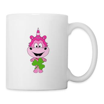 EINHORN - KLEEBLATT - KIND - BABY - Tasse - Weiß - Rechts