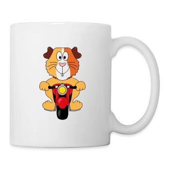 MOTORRAD - BIKER - MEERSCHWEINCHEN - MOTORSPORT - Tasse - Weiß - Rechts