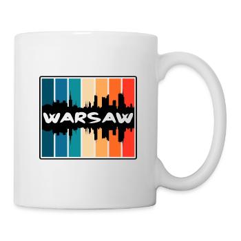 Warsaw Poland Skyline Silhouette Travel Souvenir - Mug - white - Right