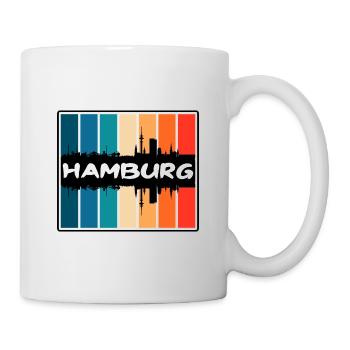 Hambourg Allemagne Skyline Silhouette Souvenir de voyage - Mug blanc - blanc - Droite