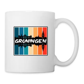 Groningen Niederlande Skyline Silhouette Reisen So - Tasse - Weiß - Rechts