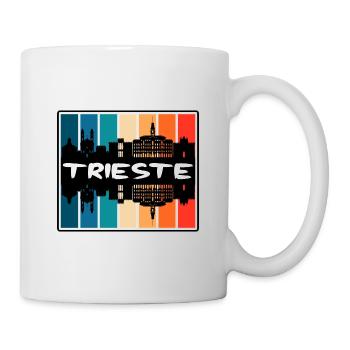 Trieste Italie Skyline Silhouette Souvenir de voyage - Mug blanc - blanc - Droite