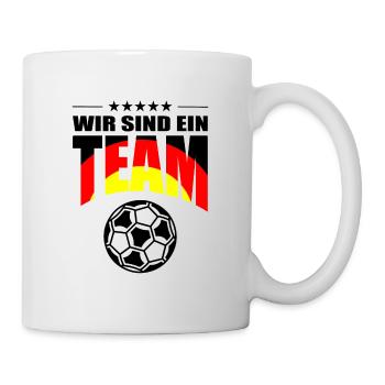 WIR SIND EIN TEAM - 5 Sterne FUSSBALL - Tasse - Weiß - Rechts