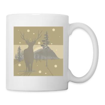 Deer in the mountains. - Mug - white - Right