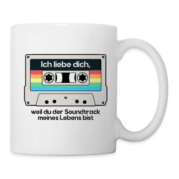 Du bist der Soundtrack meines Lebens - Tasse - Weiß - Rechts