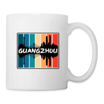Guangzhou China Skyline Silhouette Reise Souvenir - Tasse - Weiß - Rechts