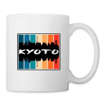 Kyoto Japan Skyline Silhouette Reise Souvenir - Tasse - Weiß - Rechts