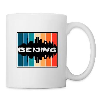 Peking China Skyline Silhouette Reise Souvenir - Tasse - Weiß - Rechts