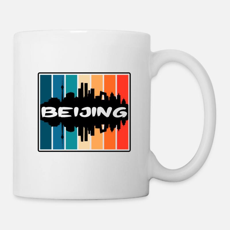 Peking China Skyline Silhouette Reise Souvenir - Tasse - Weiß