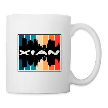 Xian China Skyline Silhouette Reise Souvenir - Tasse - Weiß - Rechts