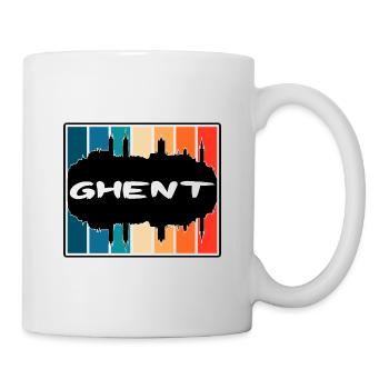 Ghent Belgium Skyline Silhouette Travel Souvenir - Mug - white - Right