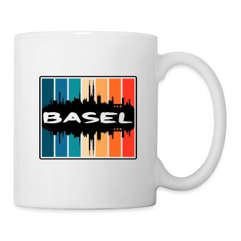 Basel Switzerland Skyline Silhouette Travel Souven - Mug - white - Right
