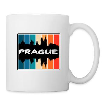 Prag Tschechien Skyline Silhouette Reise Souvenir - Tasse - Weiß - Rechts