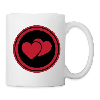 Symbole du cœur Amour Cœur - Mug blanc - blanc - Droite