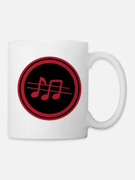 Musik Noten - Tasse - Weiß