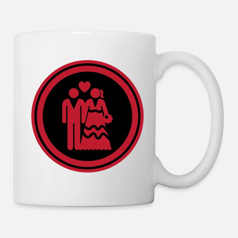 Couple wedding bridal couple - Mug - white